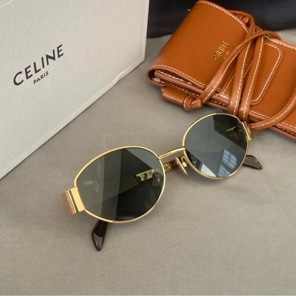 Celine🍃Gold Women’s Glasses - Picture 1 of 4